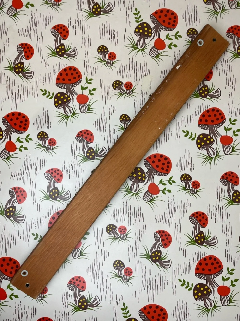 Vintage Wood Gold Mounted Tie Rack Organizer